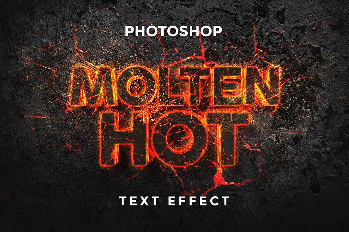 effet-texte-molten-hot