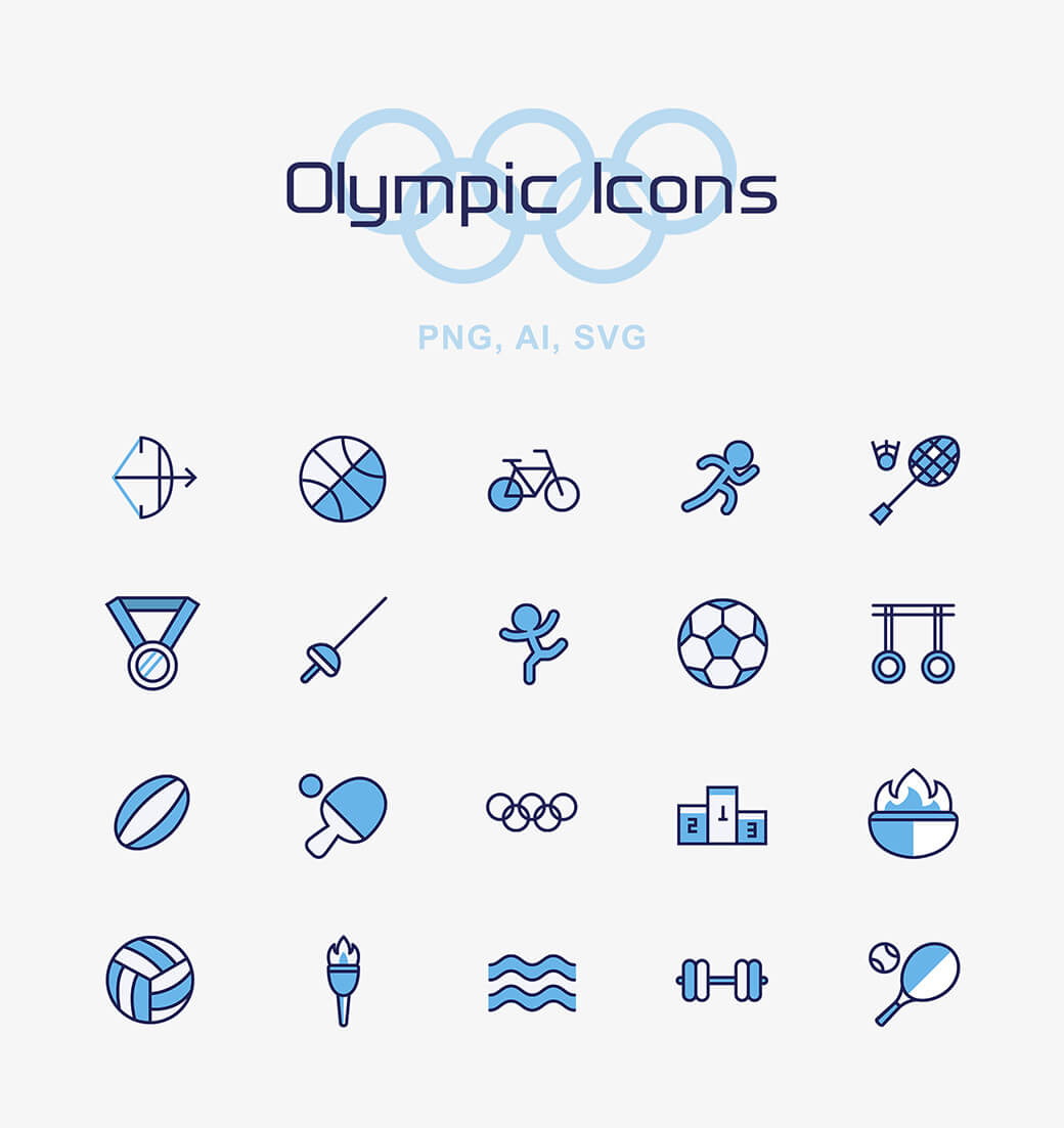 Pack icônes Jeux Olympiques
