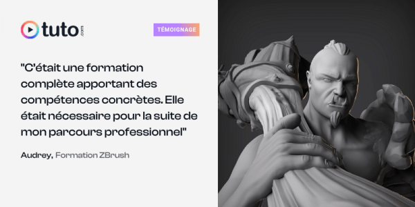 Le travail bluffant d'Audrey, apprenante de notre formation mentorée sur ZBrush
