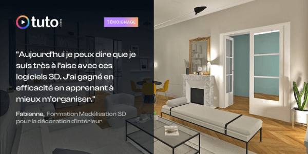L'incroyable travail de Fabienne, formée sur notre parcours Logiciels pour la Décoration d'intérieur