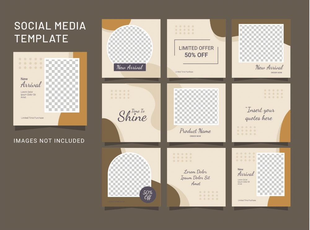 12 packs de templates gratuits pour votre compte Instagram