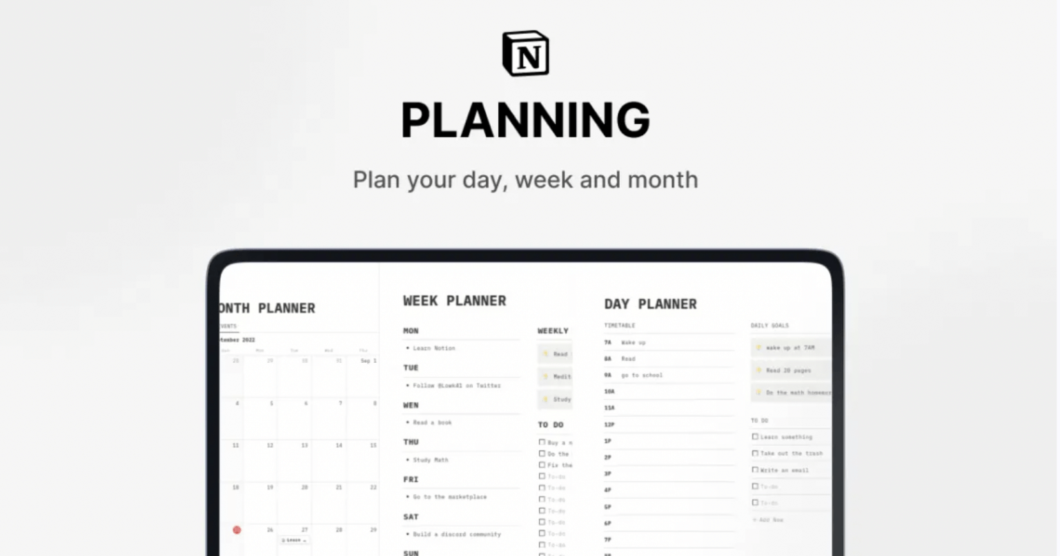 Programme Notion 16 templates Notion gratuits pour le quotidien - Blog Tuto.com