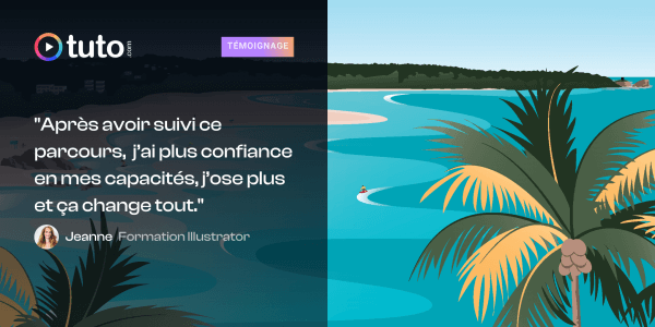 La jolie progression de Jeanne, apprenante de notre parcours Illustrator