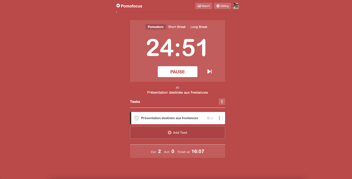 Pomofocus : application gratuite de gestion du temps
