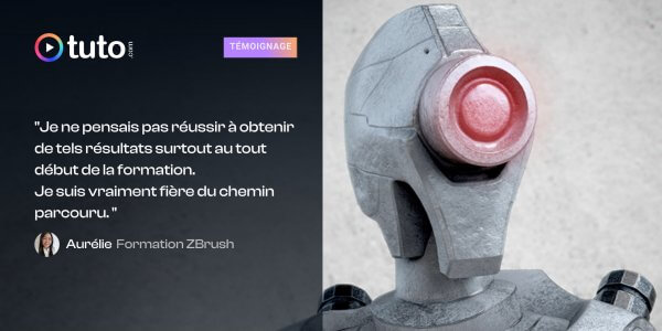 La belle progression d'Aurélie, apprenante du parcours ZBrush