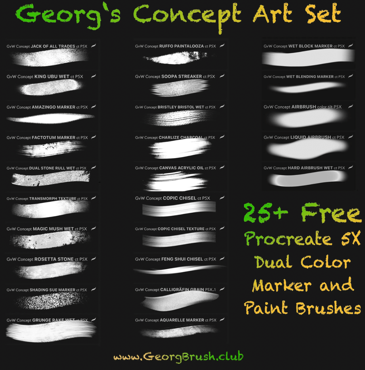 +85 brushes gratuits pour Procreate Blog