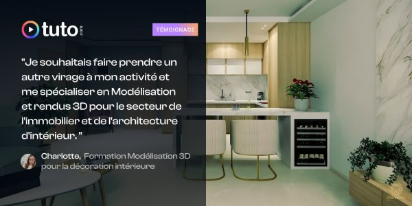 La reconversion réussie de Charlotte en 3D pour la décoration intérieure