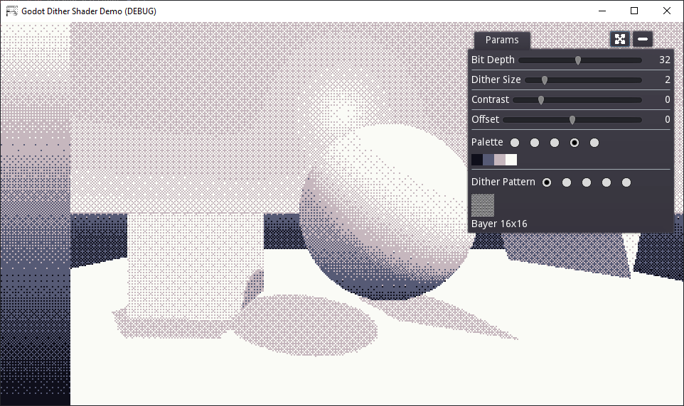 Dither Shader gratuit pour Godot