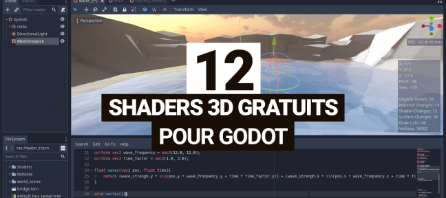 12 Shaders 3D gratuits pour Godot pour des effets de qualité dans vos jeux vidéo