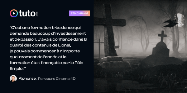 La formation Cinema 4D qui a transformé la carrière d'Alphonse