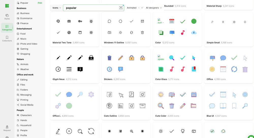 icones animées sur Icons8 au format gif