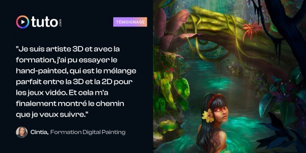 L'exploration du monde du Digital Painting par Cintia, apprenante