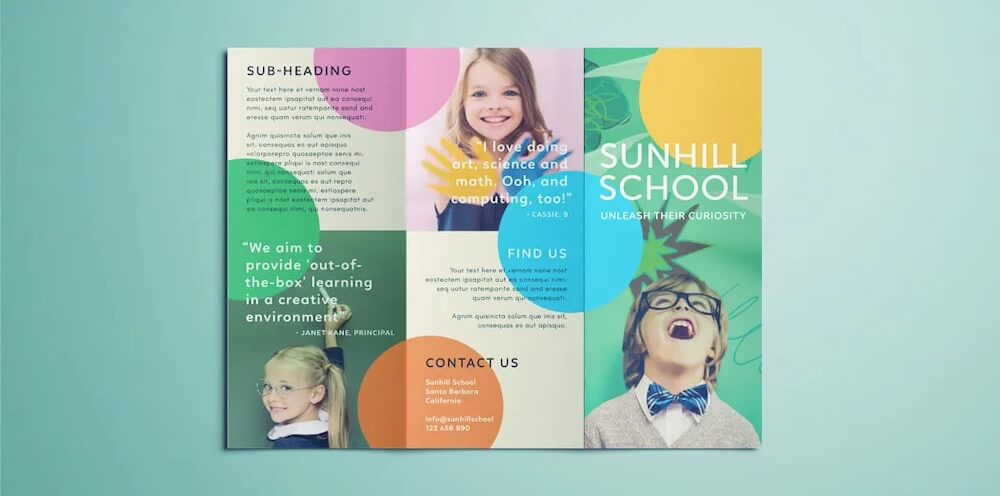 brochure template indesign