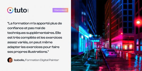 Le retour d'Isabelle après sa formation suivie en Digital Painting