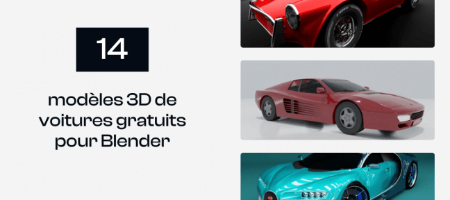 14 modèles 3D de voitures gratuits pour Blender