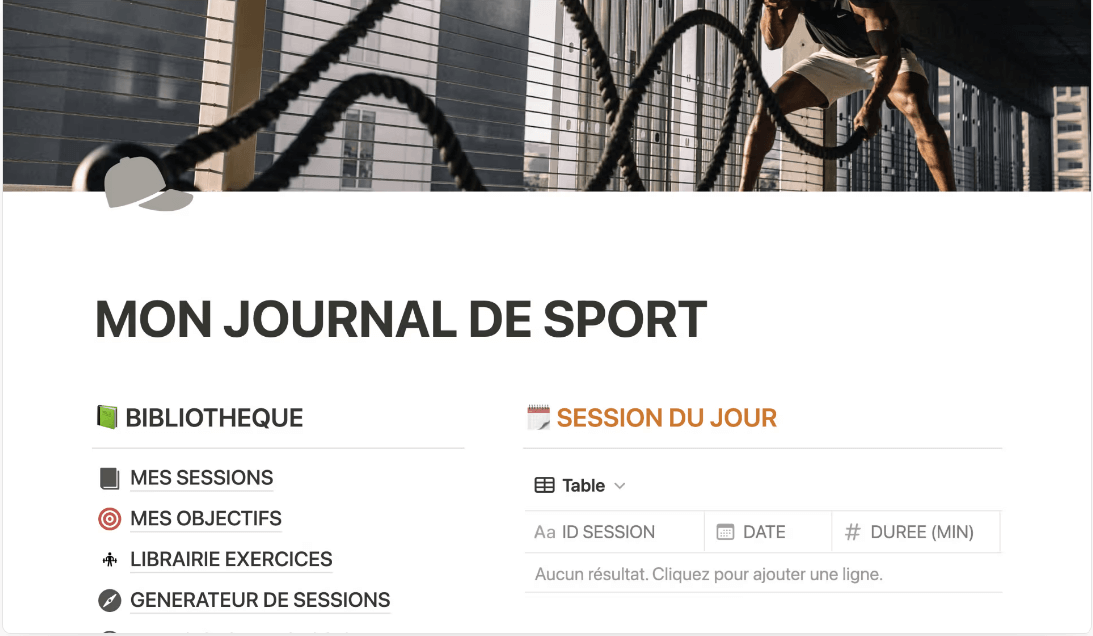 10 Templates Notion Gratuits Pour Suivi Sportif