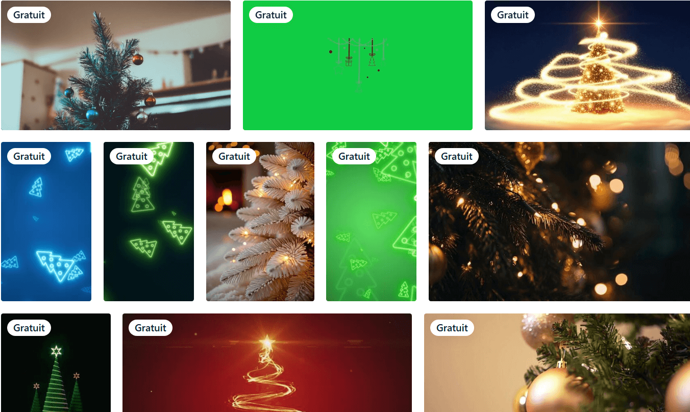 Transitions sapin de Noël