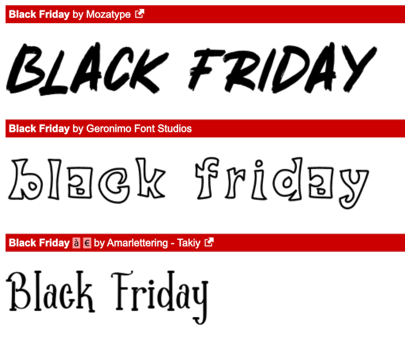 Black friday typo