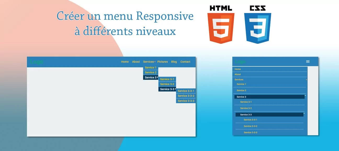 Formation menu responsive HTML CSS