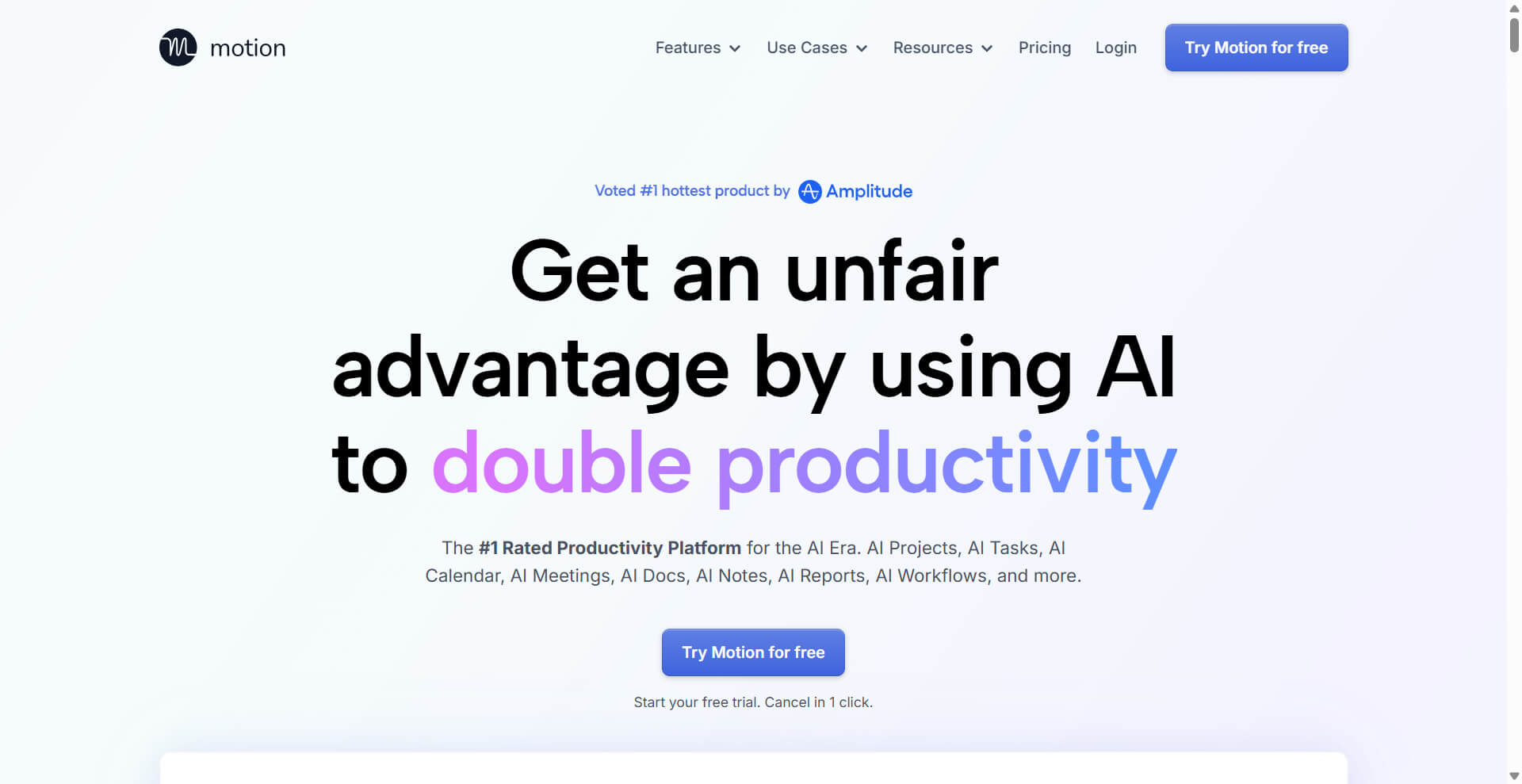 applications gratuites de gestion du temps : motion