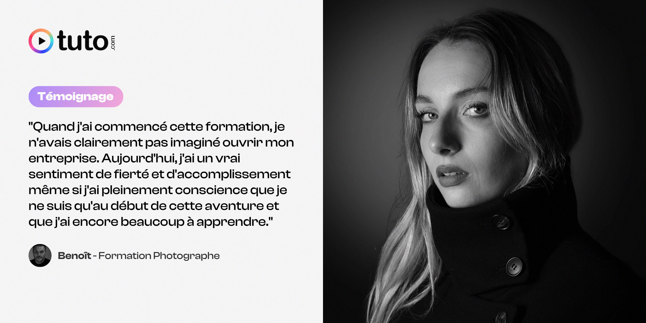 Formation Photographie Retour sur la formation Photographe en ligne eligible au CPF suivie par Benoît Vacherie