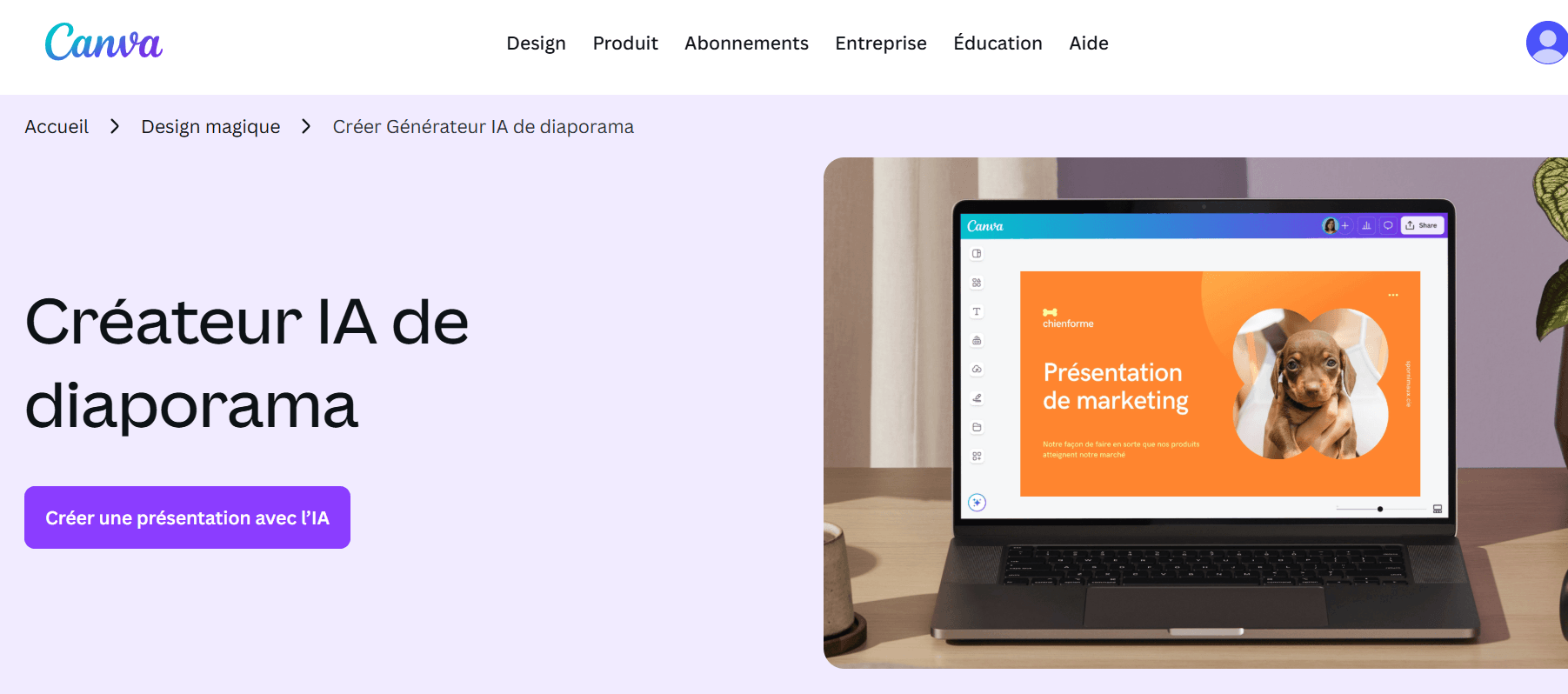 Canva AI : pour des slides au visuel impeccable