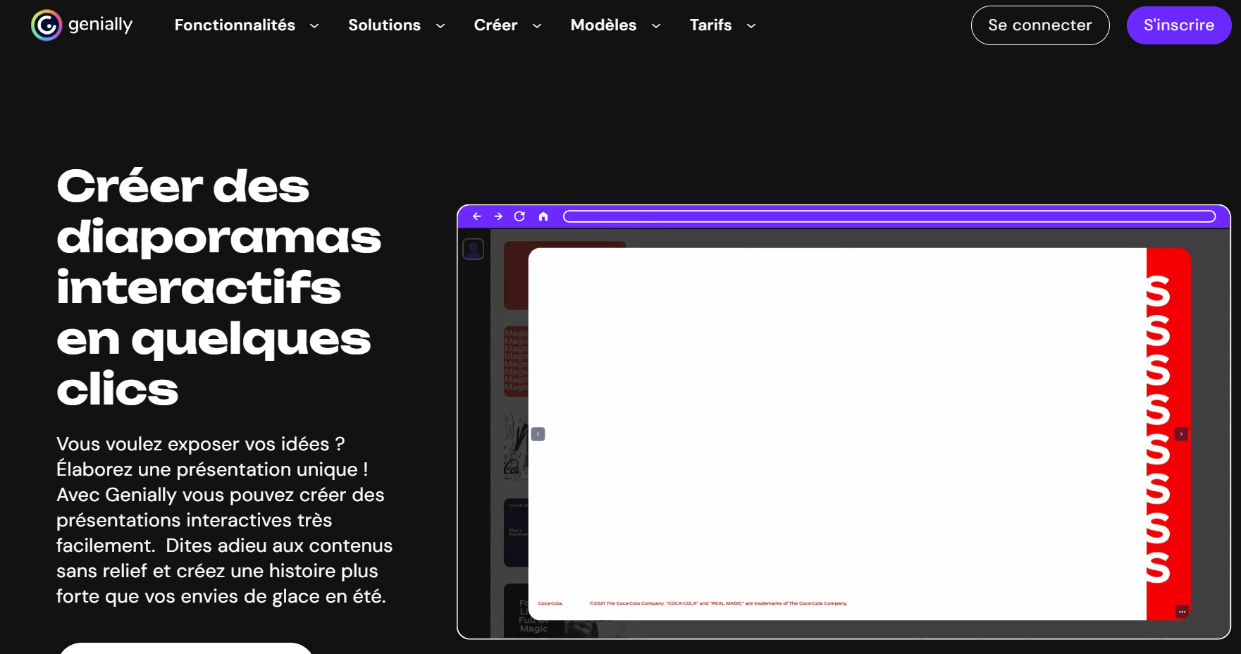 Cr&eacute;ation de slides interactives avec Genially