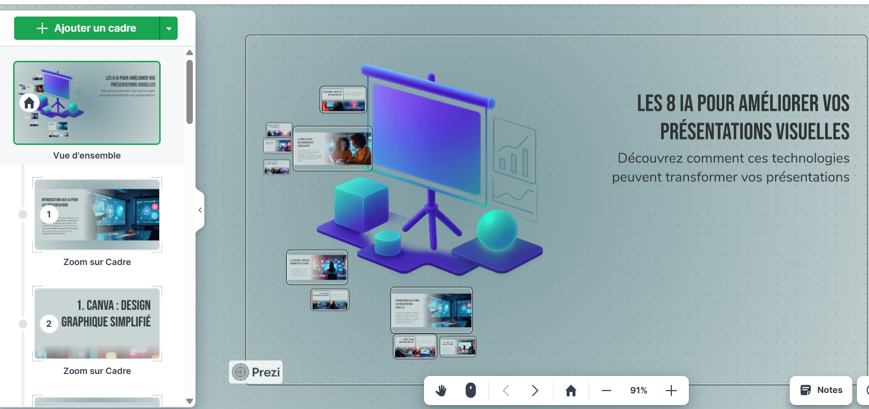 Création de slides dynamiques avec Prezi