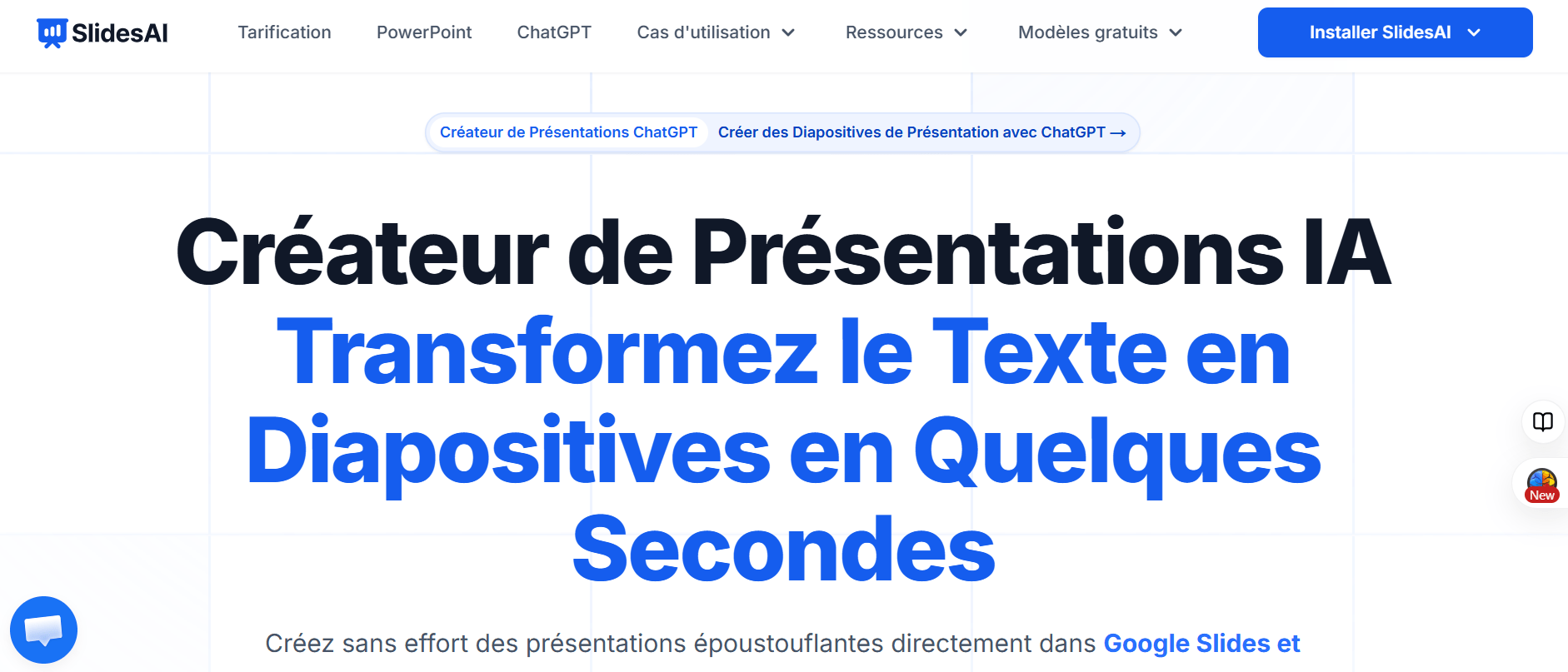 SlidesAI&nbsp;: pour un diaporama sur Google Slides
