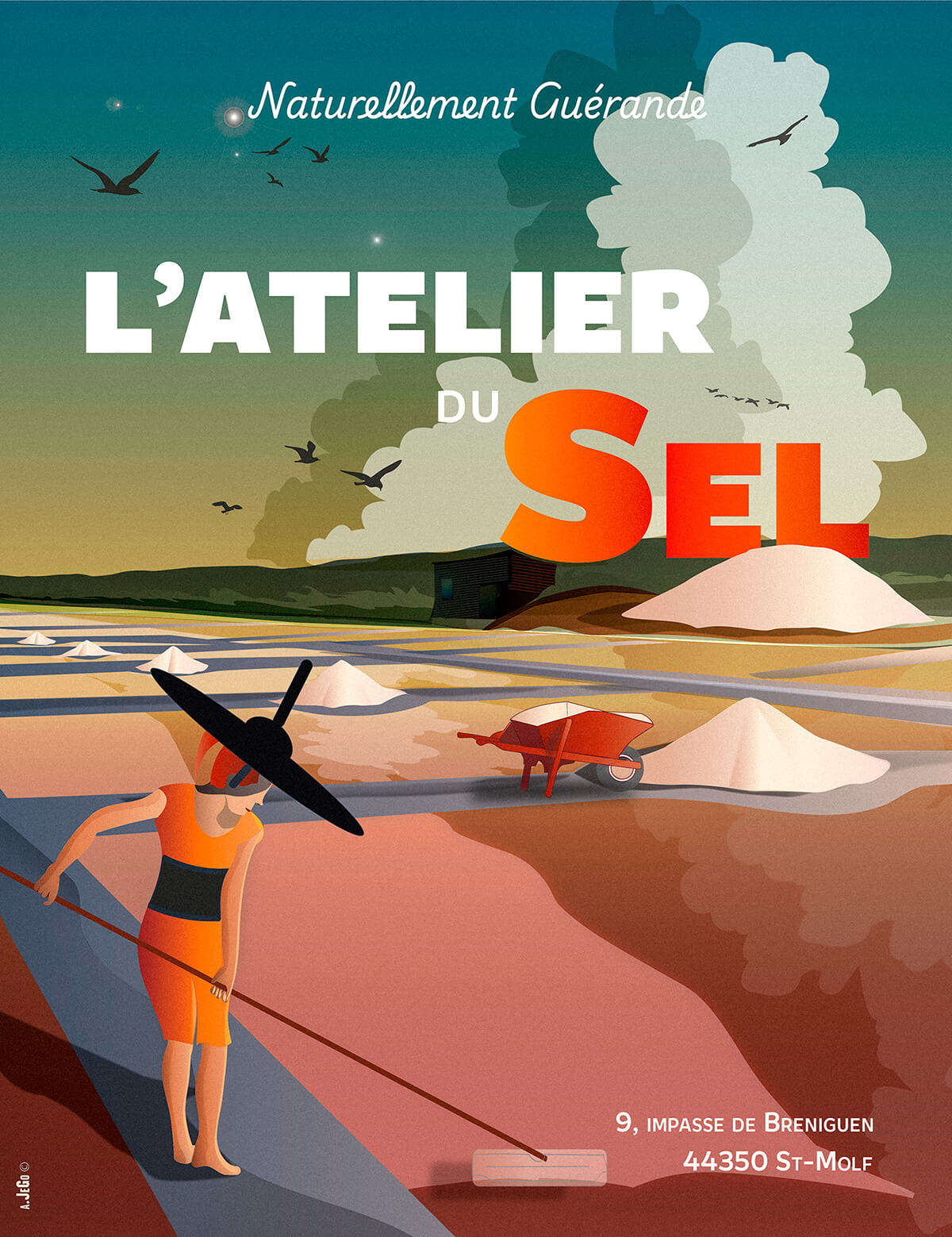 Affiche r&eacute;alis&eacute;e par Anne Jego dans le cadre de sa formation en ligne sur Illustrator