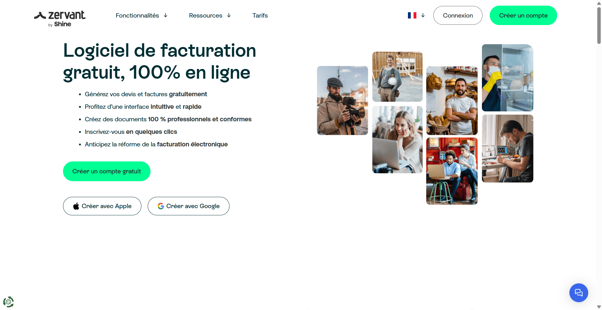 Zervant, application gratuite
