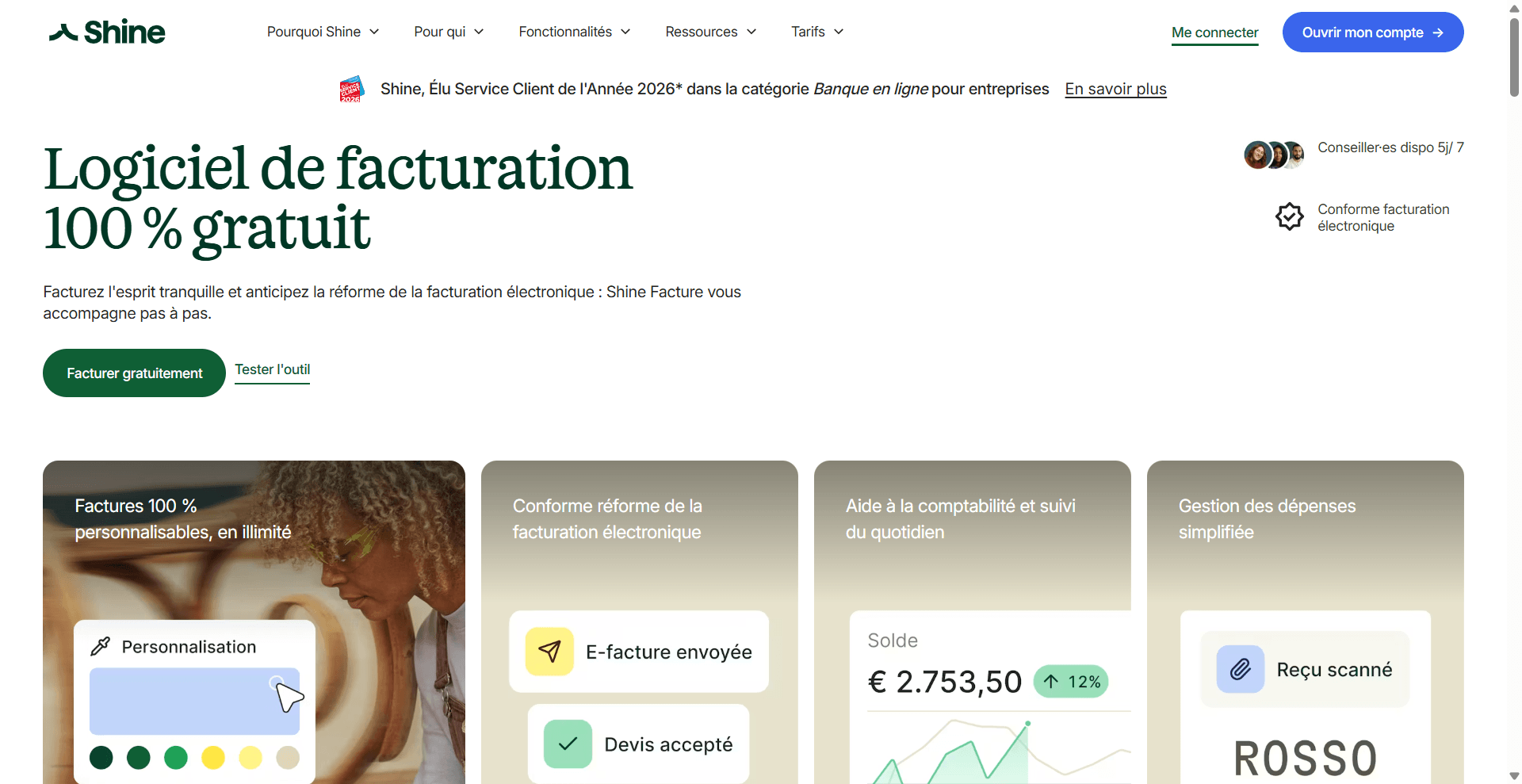 Shine, application gratuite