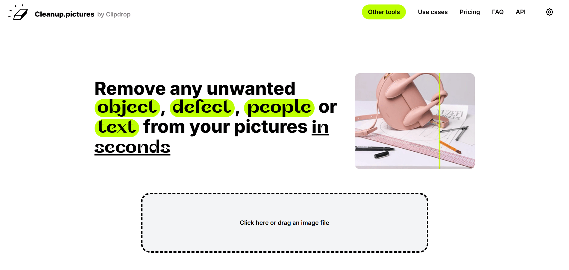 Cleanup pictures, outil gratuit pour supprimer des éléments sur une photo