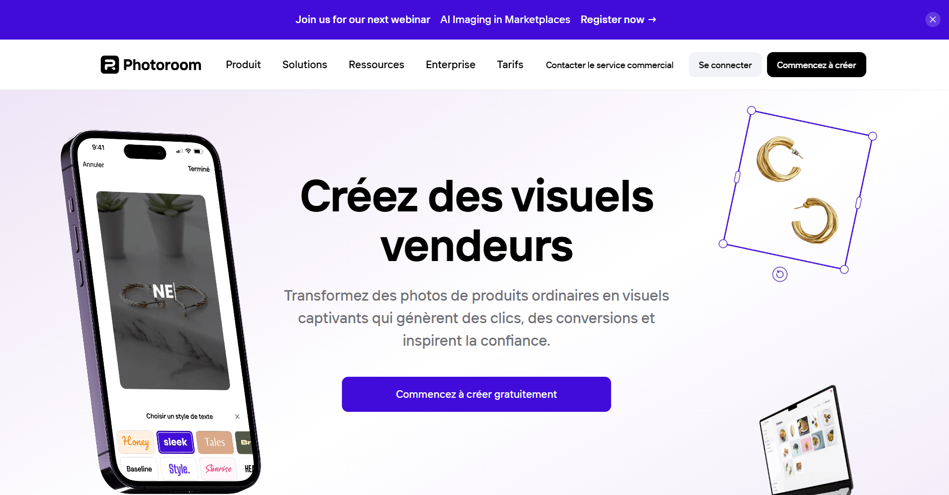 Photoroom, outil gratuit pour enlever les &eacute;l&eacute;ments ind&eacute;sirables sur une image