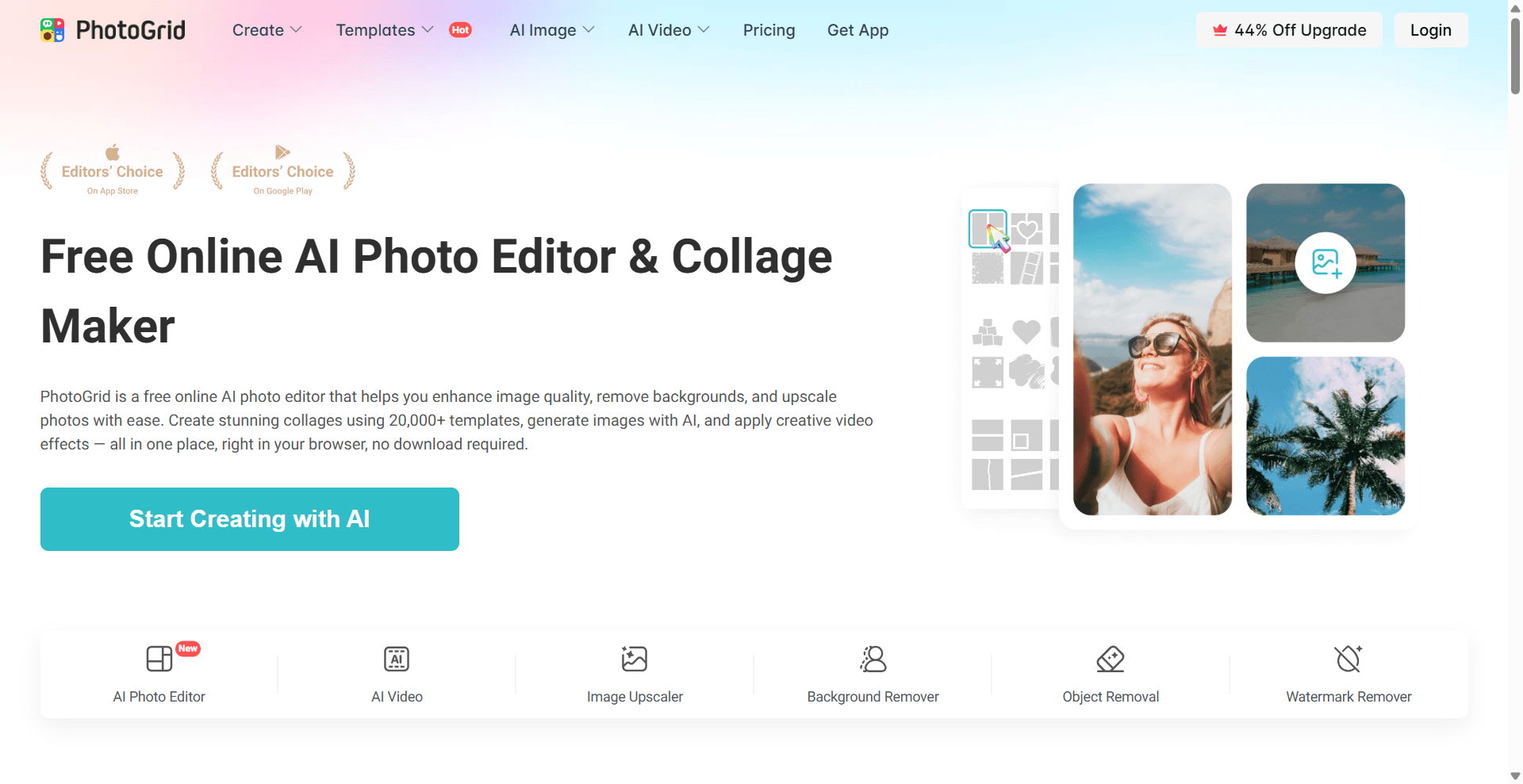 PhotoGrid, outil en ligne de retouche photo