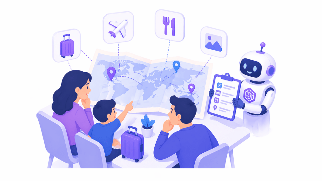 Planification d'un voyage et d'activit&eacute;s personnelles avec ChatGPT
