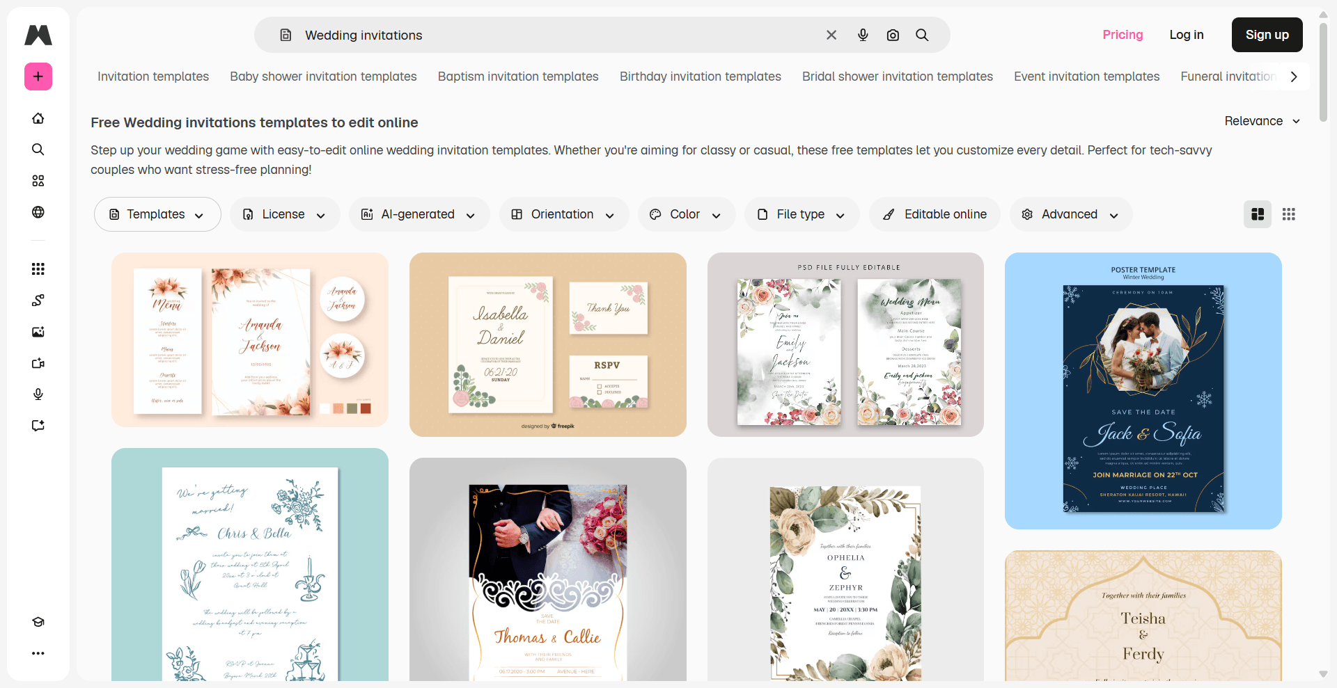 Magnific wedding invitations
