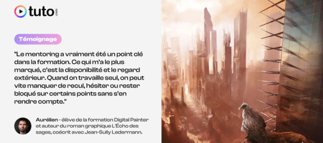 Formation Digital Painter suivie par Aurélien Sem, co-auteur du roman graphique L'écho des sages
