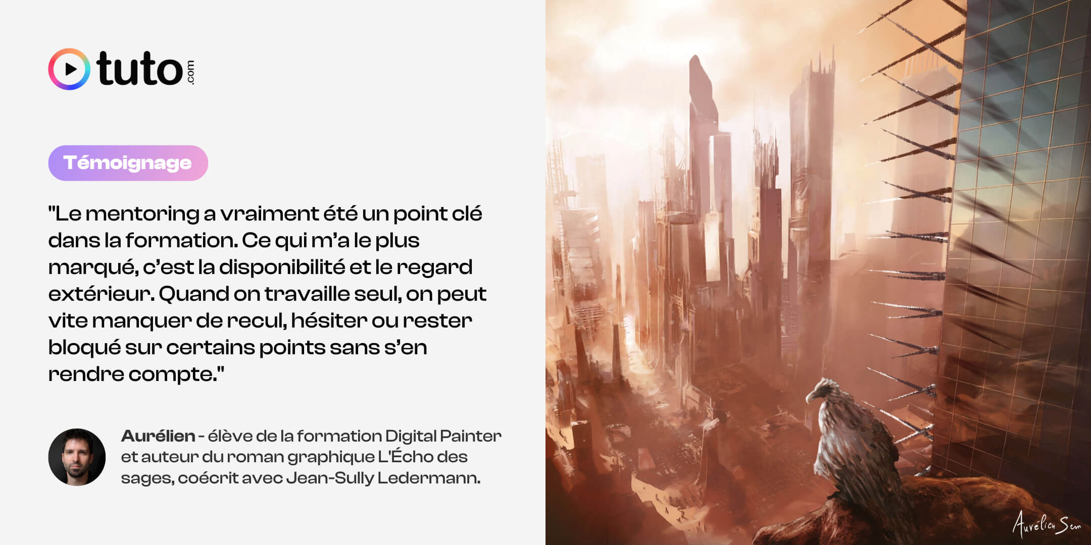 Formation Digital Painter suivie par Aur&eacute;lien Sem, co-auteur du roman graphique L'&eacute;cho des sages