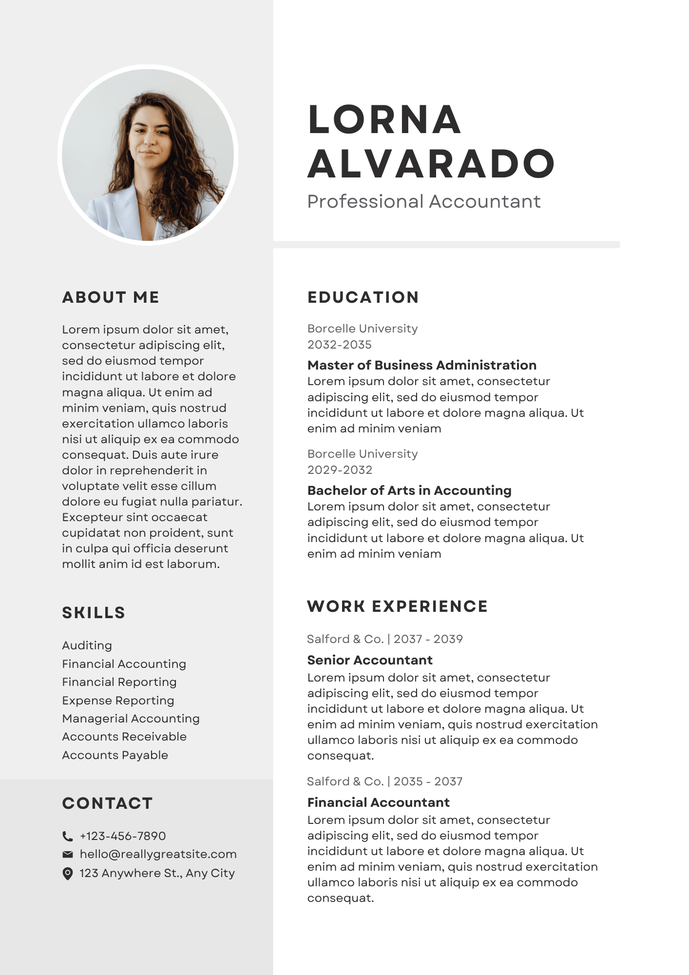 CV minimaliste gratuit