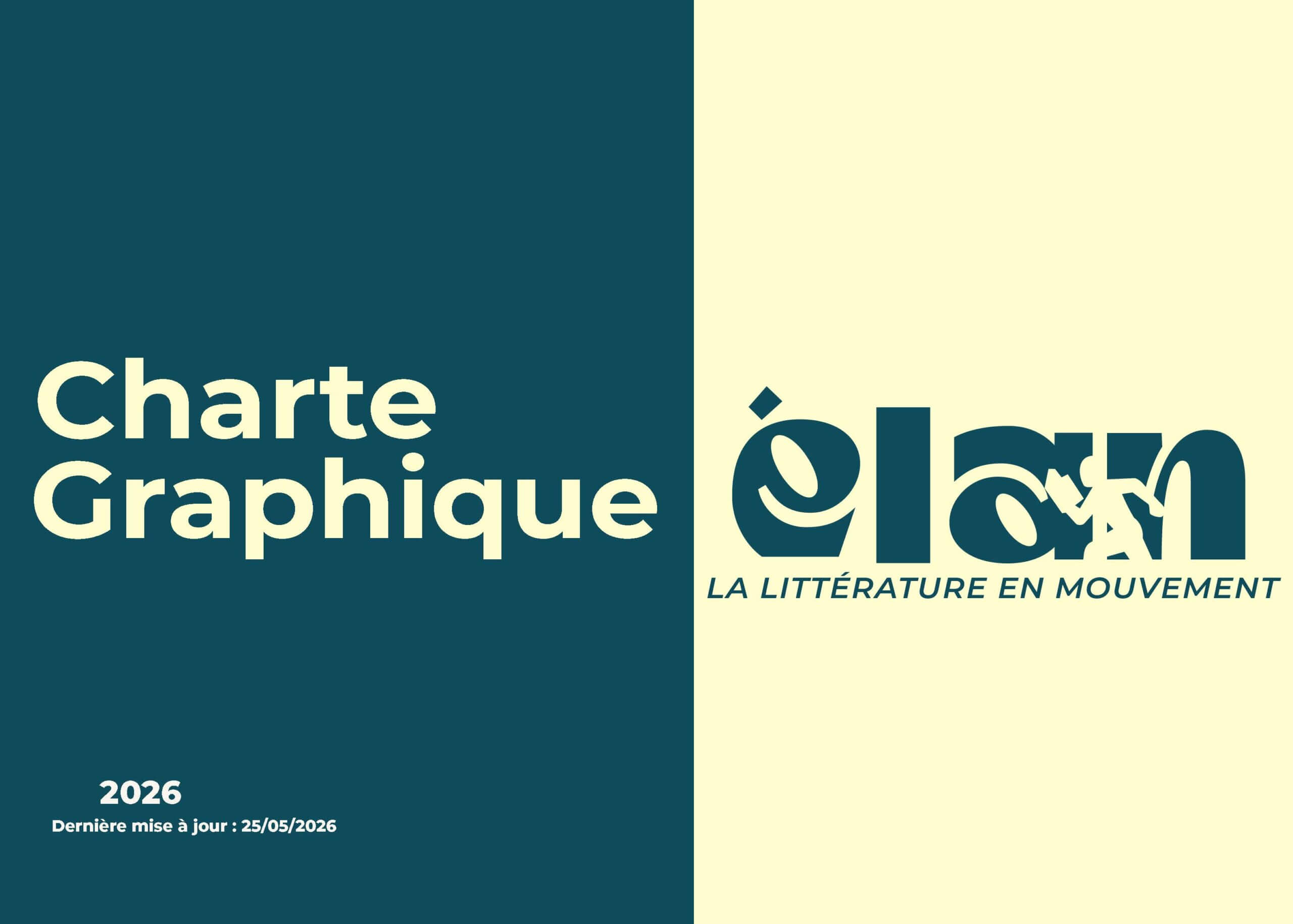 Charte graphique du projet élan, pour la littérature en mouvement