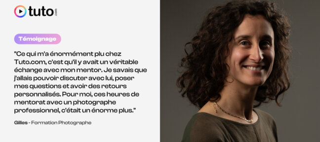 Formation photographe en ligne - interview de Gilles qui a découvert la photo studio grâce à son mentor