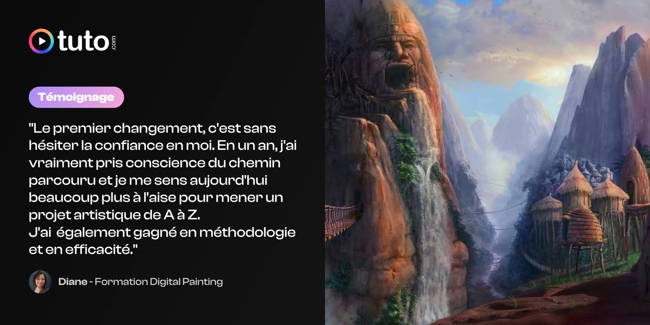 Retour d'exp&eacute;rience de Diane qui a suivi la formation Digital Painter sur Tuto.com