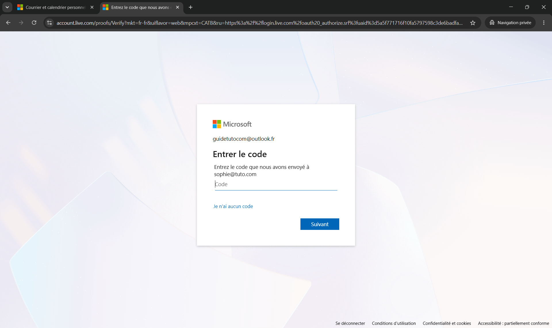Créer un mail Outlook