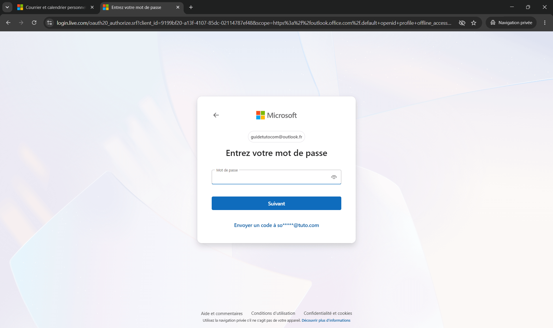 Se connecter à Outlook