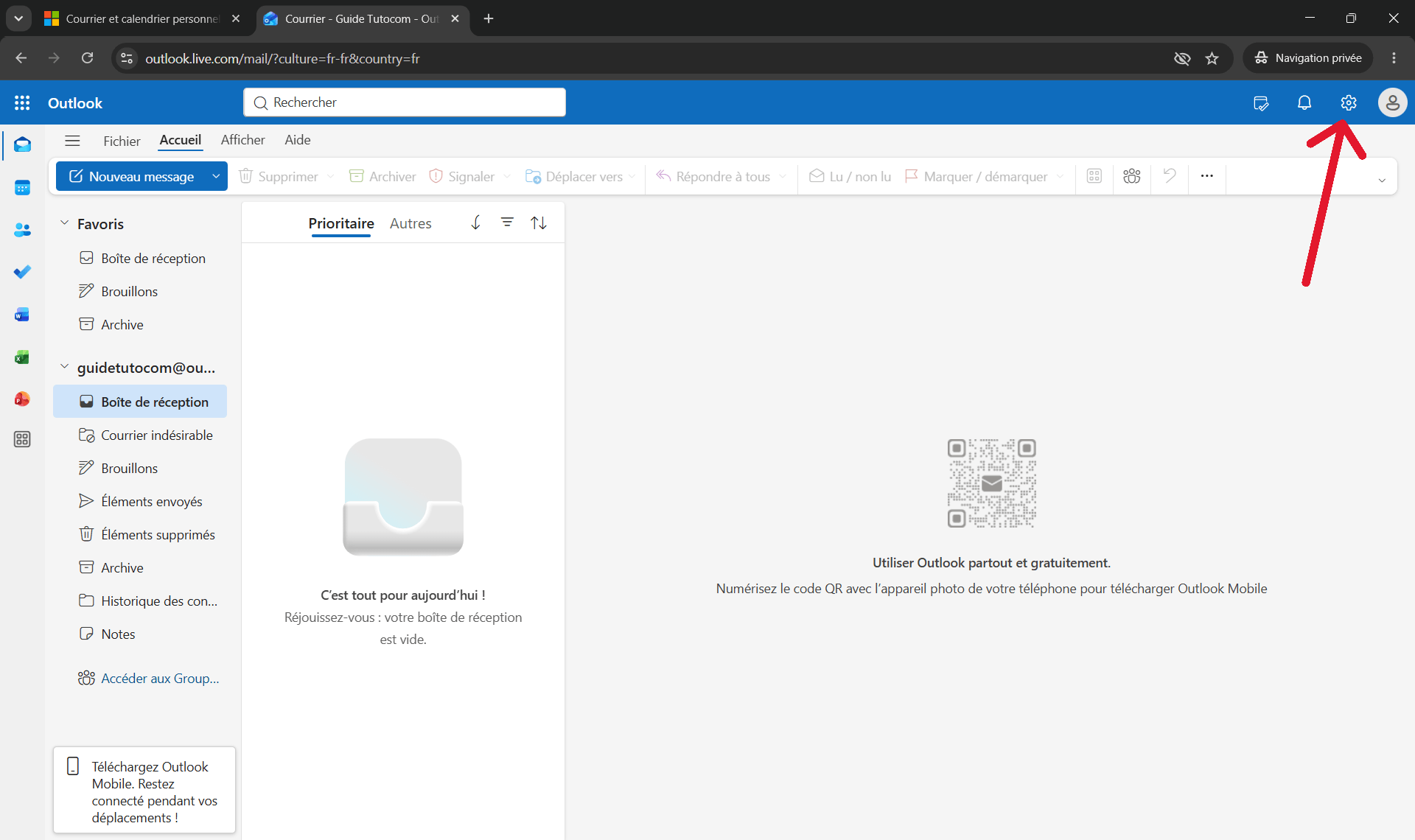 Ecrire un message d'absence sur Outlook