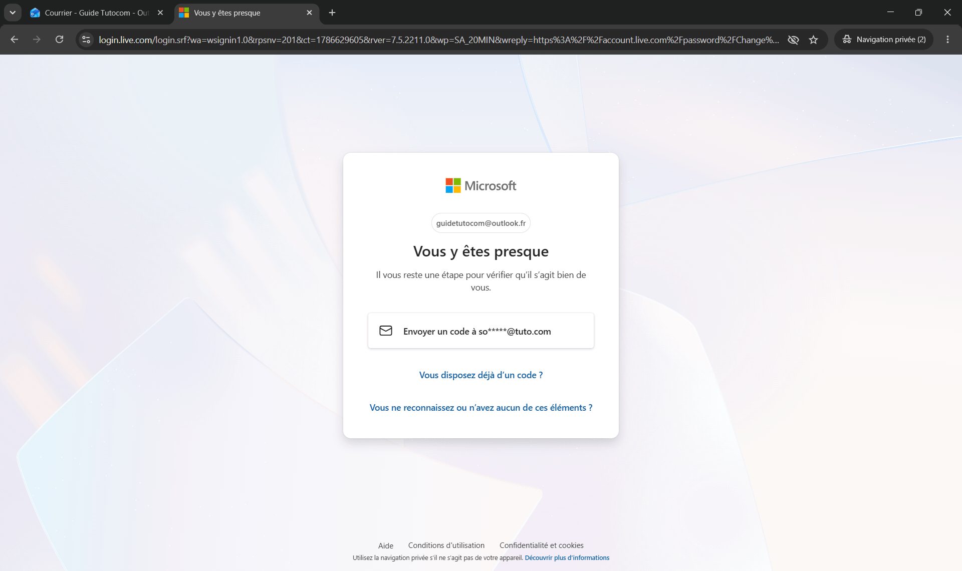 Comment changer son mot de passe Outlook