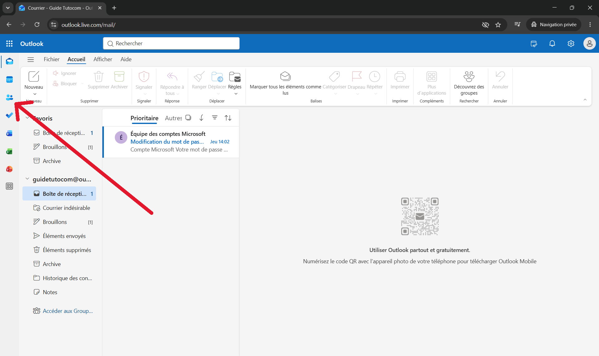 Créer une liste de contacts sur Outlook