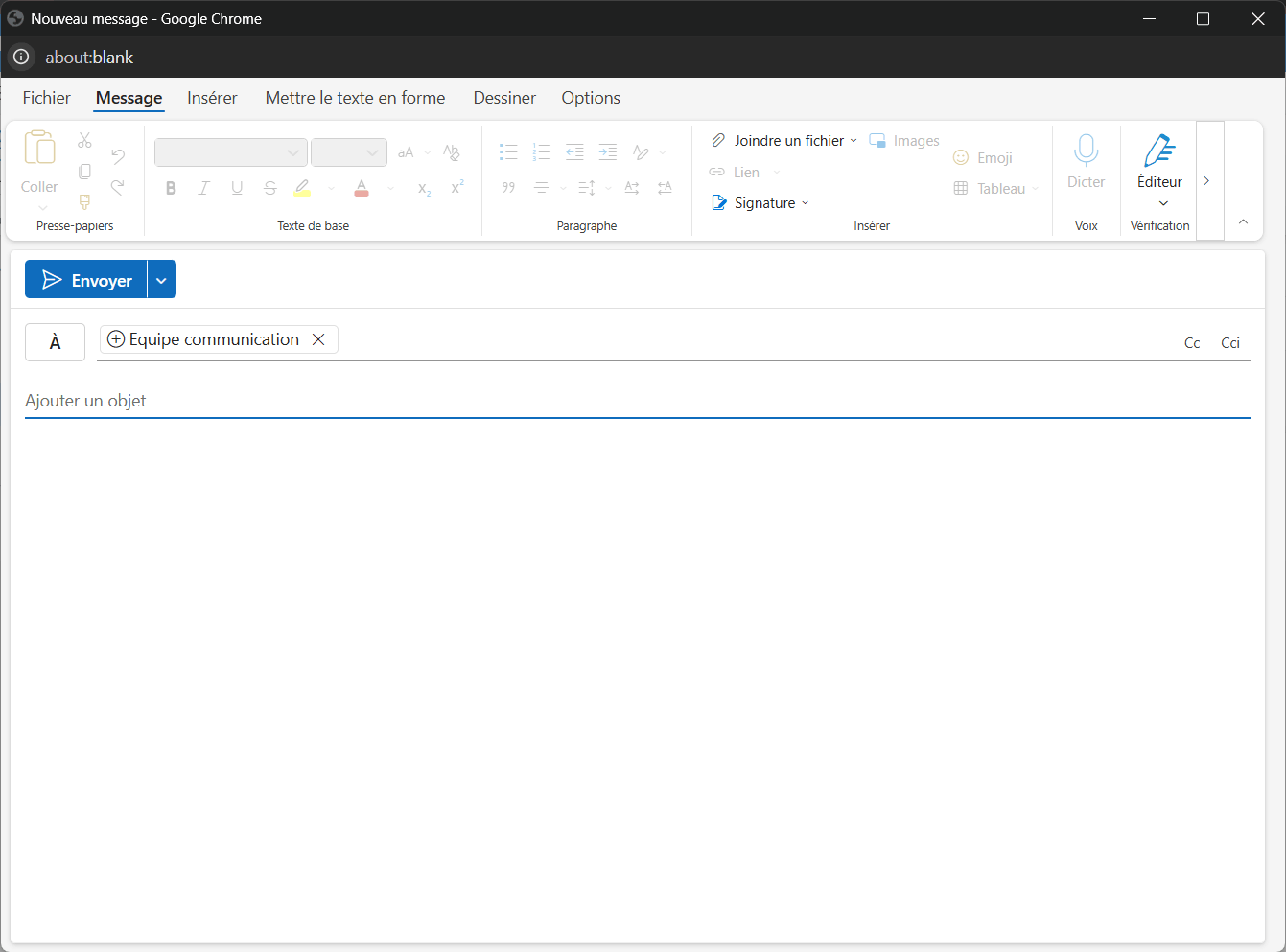 Créer une liste de contacts sur Outlook