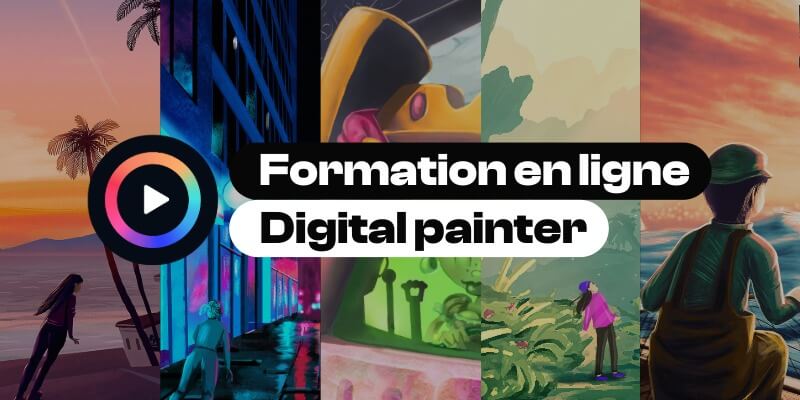Visuel du parcours Digital painter : illustrations de personnages et décors en peinture numérique